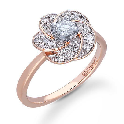 Rose Gold White Diamond Eternal Ring