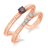 Rose Gold Coco & White Diamond Eternal Ring