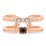 Rose Gold Coco & White Diamond Eternal Ring