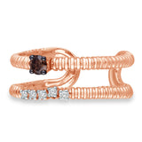 Rose Gold Coco & White Diamond Eternal Ring