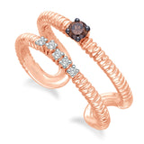 Rose Gold Coco & White Diamond Eternal Ring