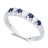 White Gold Sapphire & Diamond Heirloom Ring