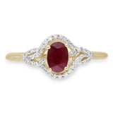 Yellow Gold Ruby & Diamond Heirloom Ring