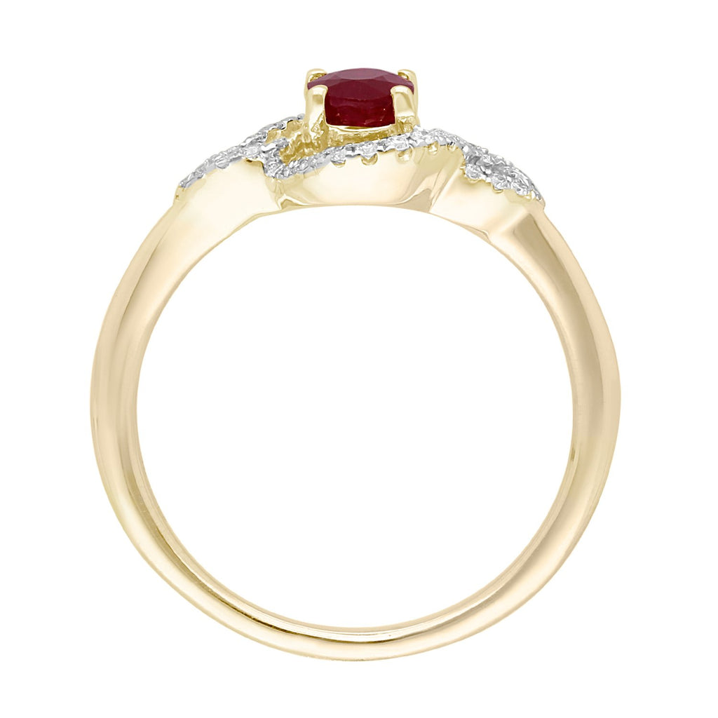 Yellow Gold Ruby & Diamond Heirloom Ring – KALLATI
