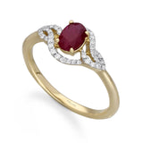Yellow Gold Ruby & Diamond Heirloom Ring