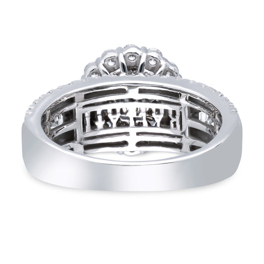 Kallati Legendary Round Halo Diamond Engagement Ring With Matching Band in 14K White Gold
