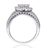 Kallati Legendary Round Halo Diamond Engagement Ring With Matching Band in 14K White Gold