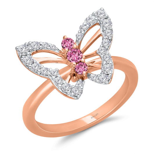 Amazon.com: KOKAV 14K Rose Gold Genuine Pink Sapphire Oval Diamond Ring,  Size 7: Clothing, Shoes & Jewelry