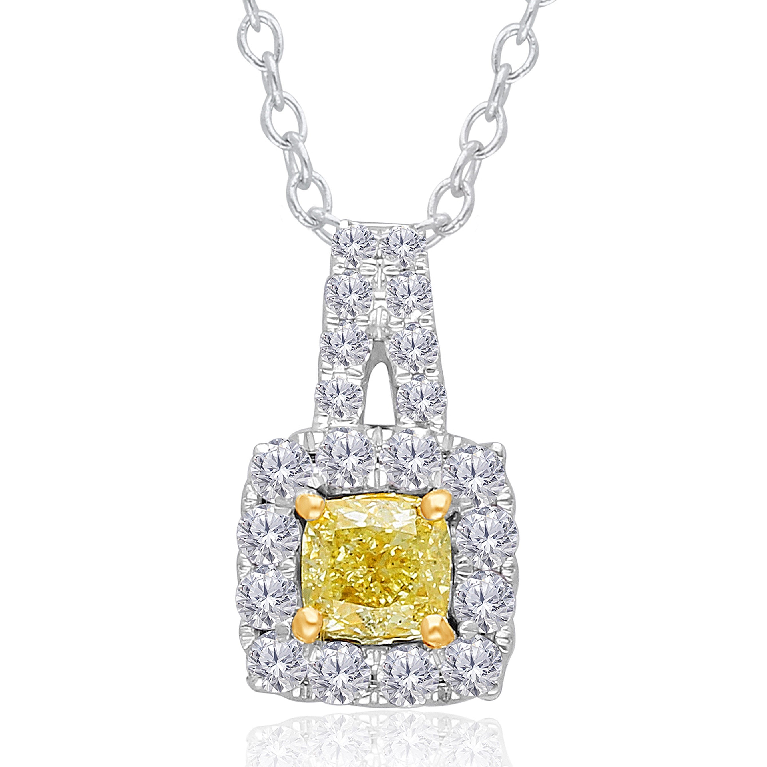 18 karat yellow gold heart pendant with matt & shiny finish - Itai Diamonds