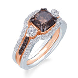 Two Tone Gold Coco & White Diamond Eternal Ring