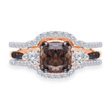 Two Tone Gold Coco & White Diamond Eternal Ring