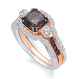 Two Tone Gold Coco & White Diamond Eternal Ring