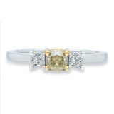 White Gold GIA Yellow & White Diamond Eternal Ring