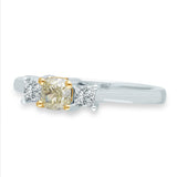 White Gold GIA Yellow & White Diamond Eternal Ring