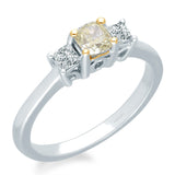 White Gold GIA Yellow & White Diamond Eternal Ring