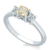 White Gold GIA Yellow & White Diamond Eternal Ring