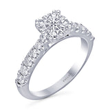 Kallati Eternal Round Solitaire Diamond Engagement Ring in 14K White Gold