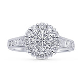 Kallati Legendary Round Halo Diamond Engagement Ring  in 14K White Gold