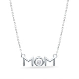 White Gold Diamond Eternal Mom Necklace