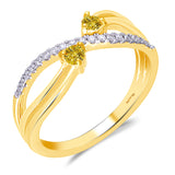 Yellow Gold Yellow and White Diamond Eternal Ring
